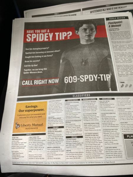 В Нью-Йорке появился газетный киоск издания The Daily Bugle из "Нет пути домой"